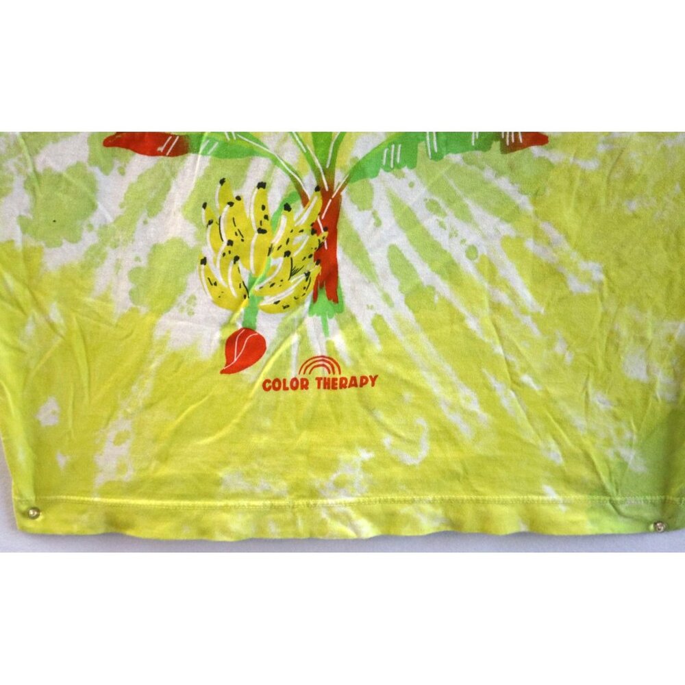 Farm Rio Color Therapy Lime Tie Dye Tank Top Sleeveless Tropical Gorpcore Boho L - Picture 5 of 10